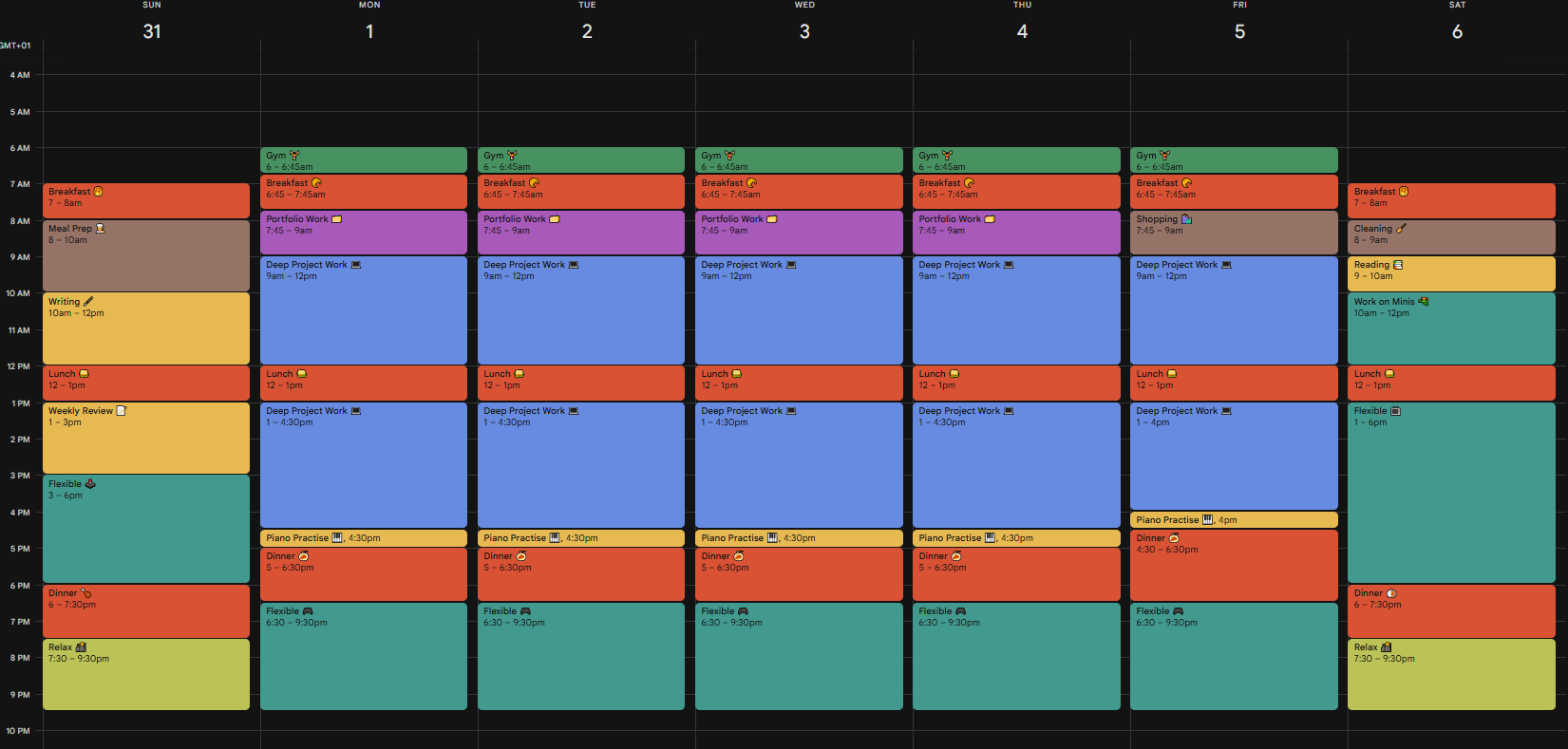 Time Block Schedule